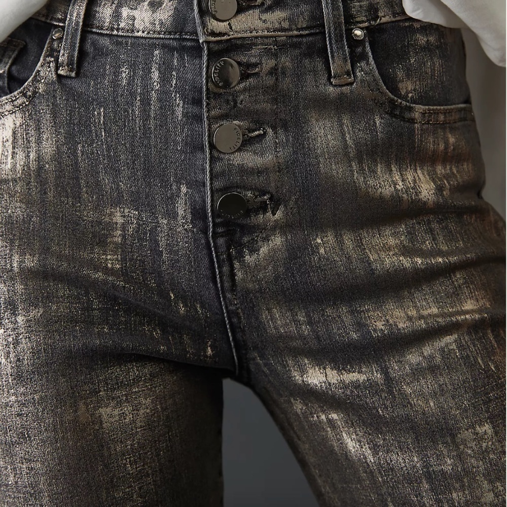 Anthropologie Fidelity Denim Juniper Flare Crop Shine Jean, 32. Pg1225 - Picture 5 of 11